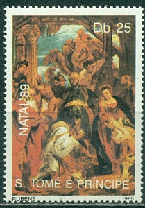 Сан-Томе и Принсипи, 1989, Рождество, Рубенс, 1 марка